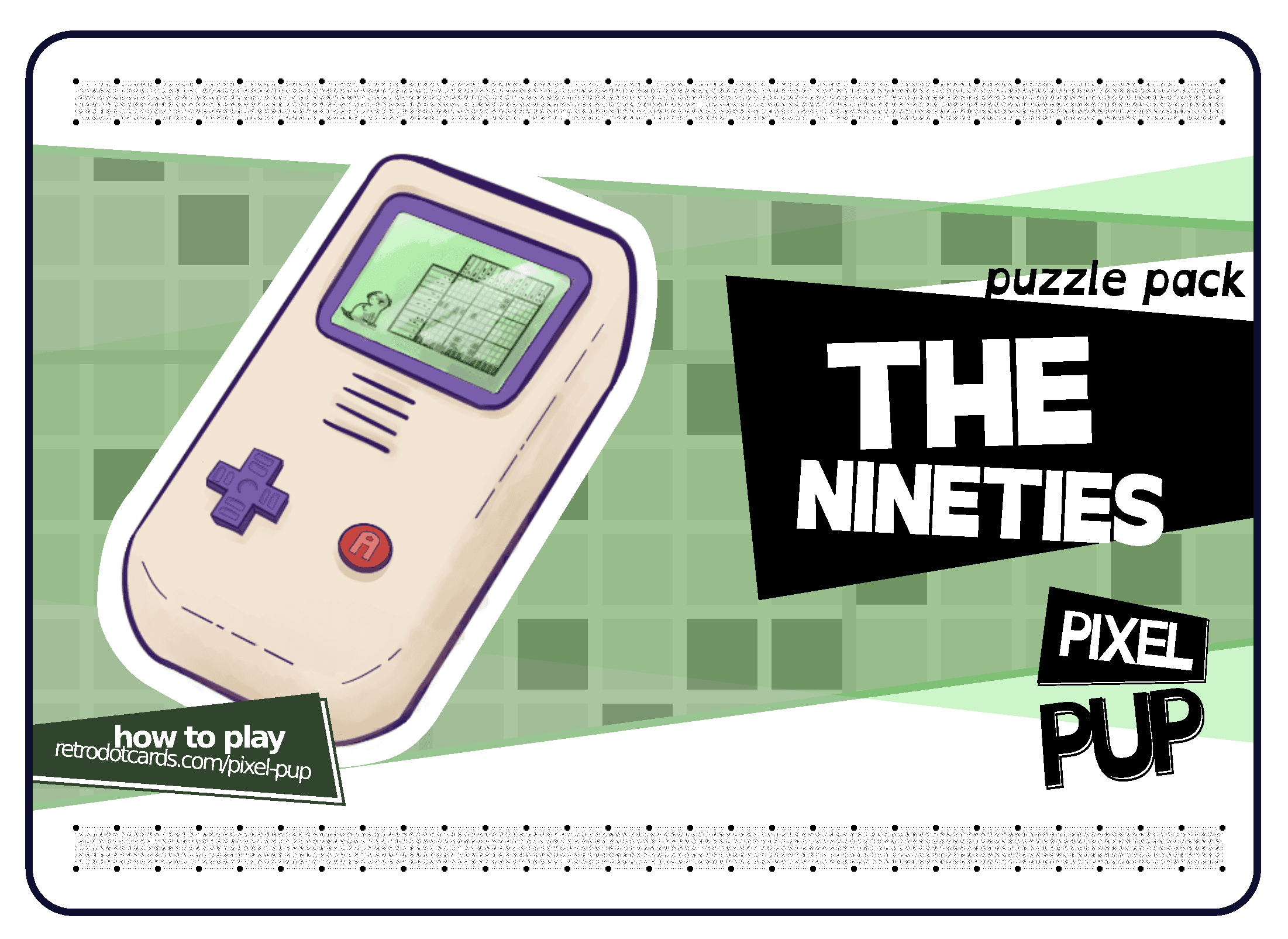 The Pixel Pup Nineties pack card