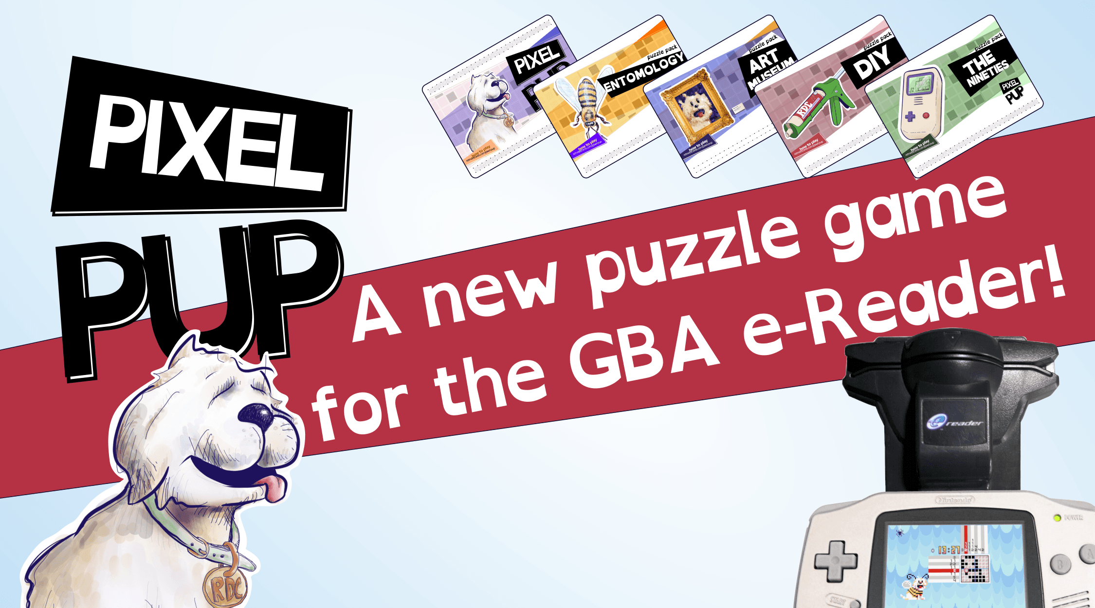Pixel Pup: a new puzzle game for the GBA e-Reader!