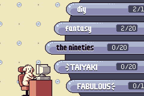 The puzzle pack menu