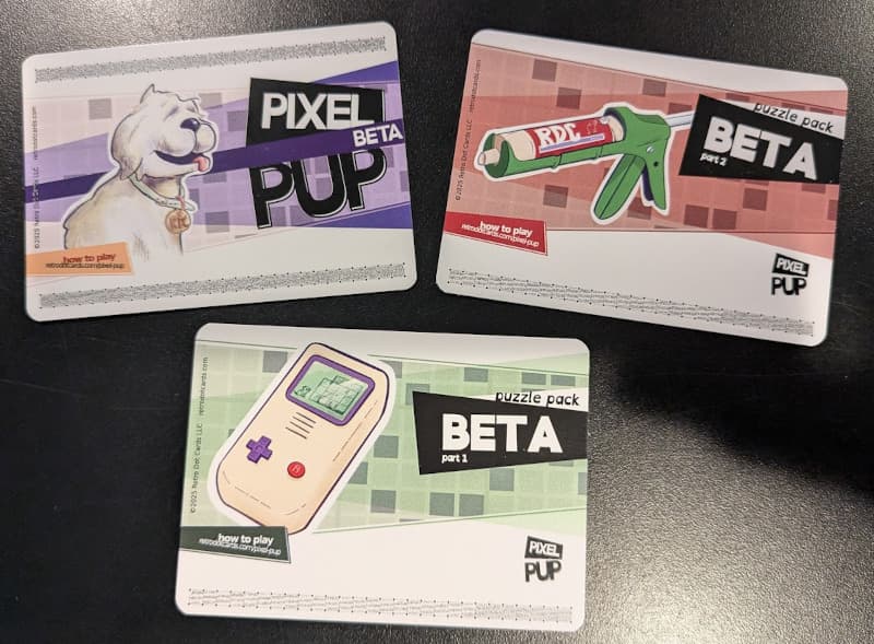 Physical Pixel Pup beta cards