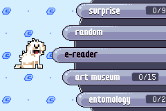 ereader highlighted in the puzzle menu