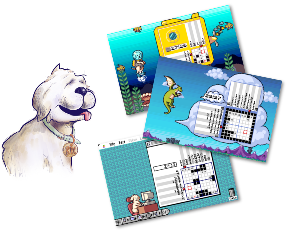 Pixel Pup montage card